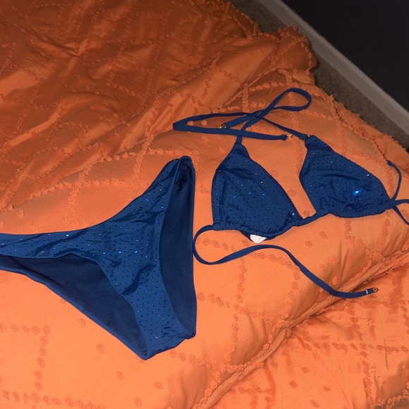 Blue Sequin Bikini Set VS - Picture 4 of 4